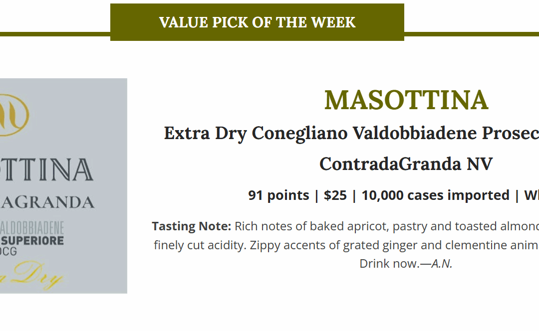 Masottina z wyróżnieniem „Value Pick” i 91 pkt w Wine Spectator